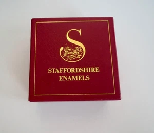 STAFFORDSHIRE ENAMELS Outside GIFT BOX Packaging for Trinket Box 3.78" Square - Picture 1 of 5