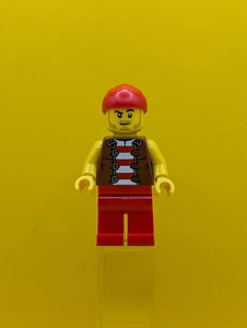 Bo'sun Will idea237 Pirate, Reddish Brown Vest over Red and White Striped Shirt, - Picture 1 of 4