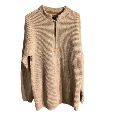 REI Men’s Brown Wool Blend 1/2 Zip Sweater Size TM – Warm, Casual, Outdoor - Image 1 of 4