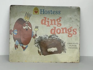 Letrero de metal retro de anfitriona Ding Dongs 2019 decoración de pastel de chocolate King Ding Dong - Imagen 1 de 7
