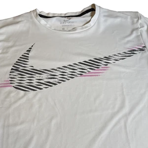 Nike Pro Dri Fit Standard Fit weiß mit Logo Kurzarm T-Shirt Gr. Large - Bild 1 von 5