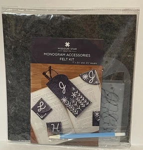 Missouri Star Quilt Co Monogram Accessories Felt Kit New Felt 7”x3.5” & 2.5” Sq - Picture 1 of 2