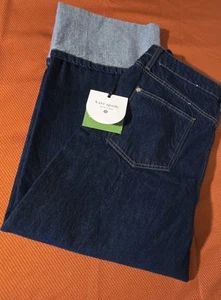 NWT Kate Spade High-Rise Straight Leg Wide Cuff Jeans Women's Size 6 - Picture 1 of 6