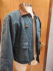 Duxbak Jacket Mens Medium Green Canvas Barn Chore Field Coat Outdoors Workwear - Picture 1 of 24