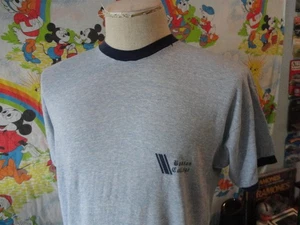 Vintage 80er Boston College Eagles Champion Blue Bar Ringer meliert blau T-Shirt L - Bild 1 von 6