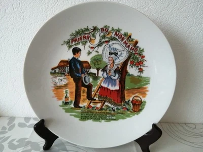 Ancienne Assiette Décorative en Porcelaine FRANCE  PRIERE DU NORMAND - Photo 1/4