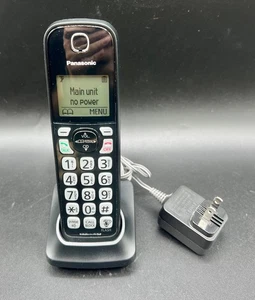 Panasonic KX-TGDA52 Black Cordless Handset w/ Charging Station Tested & Working - Picture 1 of 5
