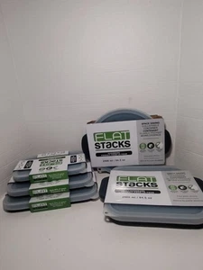 Pile Piatte Set Contenitore Silicone Pieghevole Sicuro da Forno - 5 Pezzi - Nuovo - Foto 1 di 4