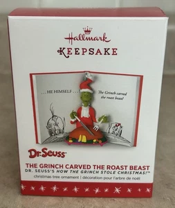 2016 Hallmark Dr. Seuss's The Grinch Carved the Roast Beast Ornament - Bild 1 von 4