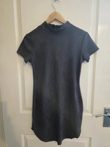 AX Paris Women's Grey Short Sleeved Dress Zipper On Back Size UK 10 - Picture 1 of 6