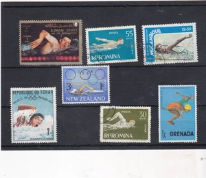 Swimming - 7 stamps - Picture 1 of 1