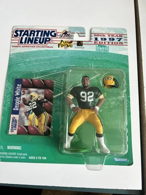 1997 SLU Starting Lineup REGGIE WHITE HOF Packers Action Figure & Card - Image 1 of 2