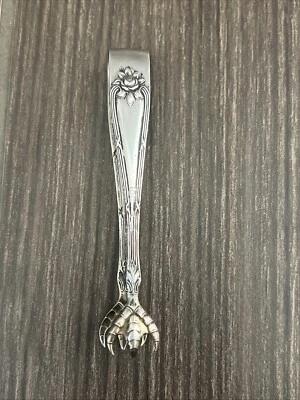 Pinzas antiguas alemanas de plata rosa azúcar rosas patas 15 g Foto 1 de 4