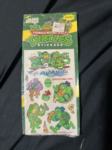 Vintage 1990 teenage mutant ninja turtles stickers mello smello original package - Picture 1 of 2