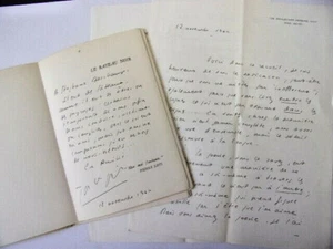 Pierre de Taulignan. Le bateau noir. Poésie. Envoi autographe + LAS. 1967 - Picture 1 of 9