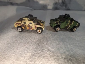 2x Micro Machine Military Cream Camo & Green Camo Hummer Humvee  - Picture 1 of 9