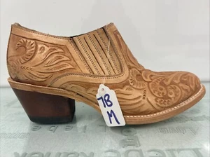 Women's Stetson Nina Leather Boots Handcrafted Tan Women’s Size 7B,preowned. - Picture 1 of 9
