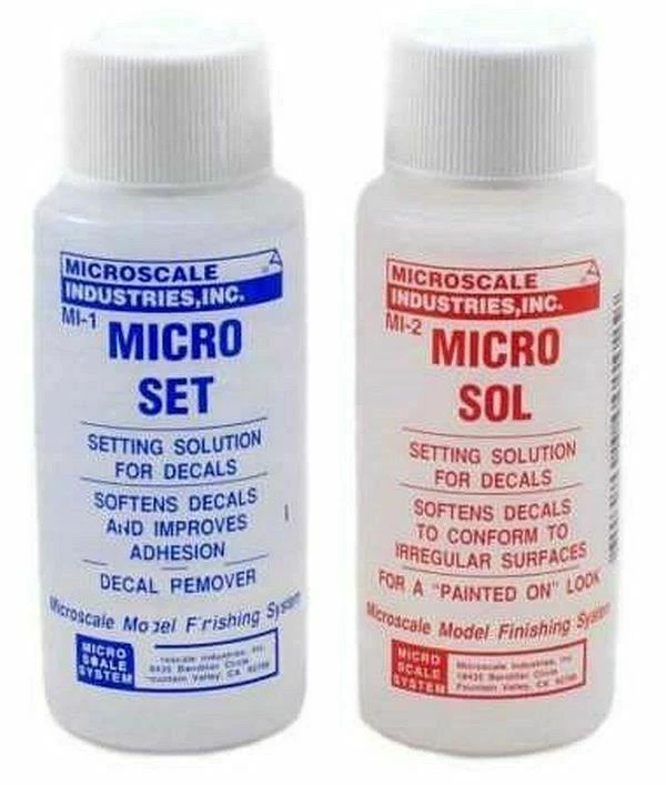 Microscale Industries Micro Sol & Micro Set Decal Solutions - Image 1 of 1
