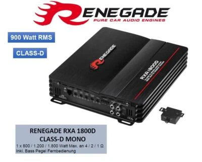 RENEGADE RXA1800D Digital Monoblock 1-Kanal-Class D Digital Mono Verstärker - Bild 1 von 4