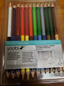 Yoobi Double-Ended Colored Pencils Multicolor 12pk School Home Office NIB. - Picture 1 of 3
