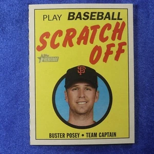 2019 Topps Heritage #11: Buster Posey [Scratch Off] (INS-178) - Picture 1 of 1