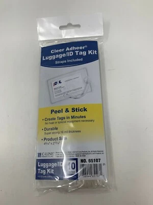10 Pack of C-Line Peel & Stick Luggage / ID Tag Kit 65107 Fast Free Shipping! - Image 1 of 2