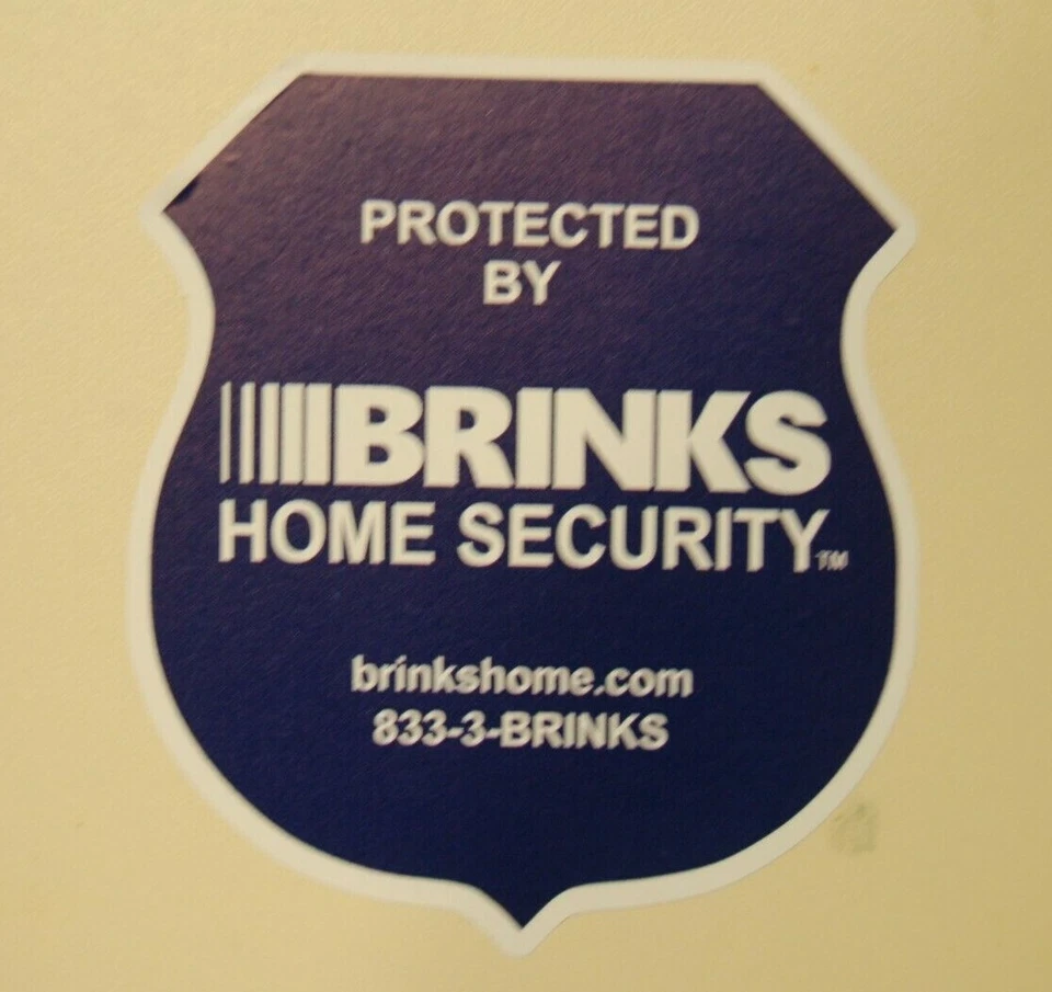 FREE SHIPING 6 Brinks NEW LOGO Home Alarm SECURITY WINDOW DOOR STICKER + BONUS - Изображение 1 из 4