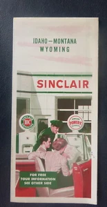 1954 Idaho Montana Wyoming road map Sinclair gas - Picture 1 of 4