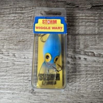 Vintage Storm Pre-Rapala Wiggle Wart V88 BLUE Crank Bait Fishing Lure🍒 SEALED - Image 1 of 3