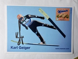 Autógrafo KARL GEIGER-Ski Jumping ALEMANIA-Silver Olympics 2018-firmado-AK - Imagen 1 de 2