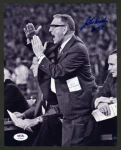 John Wooden Coach SIGNED 8x10 Photo INSC UCLA BRUINS HOF PSA AUTOGRAPHED Final 4 - Picture 1 of 1