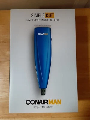 Simple Cut 12 Piece Home Haircutting Kid by Conair Man   NEW IN BOX - Image 1 of 3