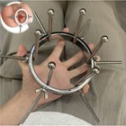 Adjustable Huge Plug Extreme Bondage stretcher Vaginal Speculum Chastity Device