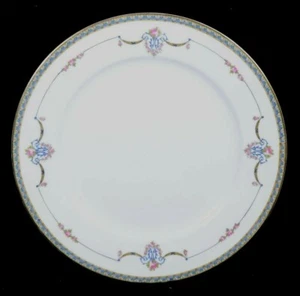 Vintage NORITAKE #61235 LAUREATE Blue Pink Gold Dinnerware: SALAD PLATE 7.5"D - Picture 1 of 6