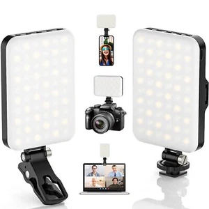 2pack 60 Led Selfie Light Portable Clip For Phone Fill Light Rechargeable 2200ma - Picture 1 of 6
