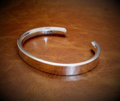 Men's Solid 925 Sterling Silver, Men's Torque, Men's Bangle, Men's Bracelet,     - Image 1 of 4