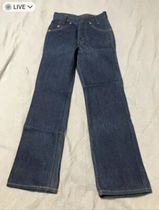 Vintage LEVIS 416-0617 Saddleman Boot Jeans Boys Size 9 Slim ORANGE TAB READ - Picture 1 of 10