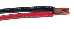 16 GAUGE WIRE RED & BLACK 50 FT EACH PRIMARY AWG STRANDED COPPER POWER REMOTE - Picture 1 of 1