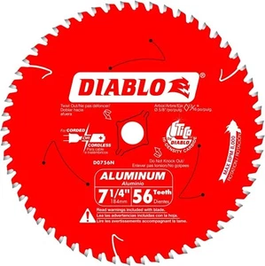 Diablo D0756N 7-1/4" 56 Teeth Aluminum Blade Saw Blades Lot Of 4 - Picture 1 of 6