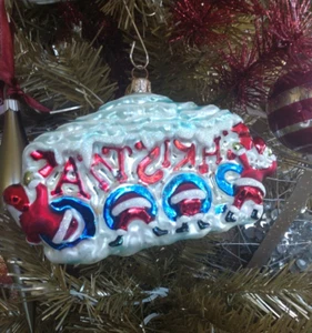 Retirado Christopher Radko SANTAS 2000 Adorno de Vidrio Navidad Casa de Papá Noel - Imagen 1 de 4