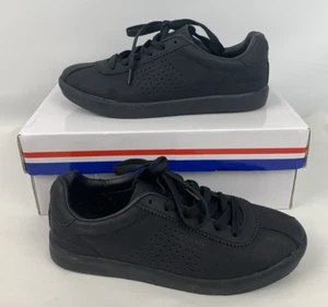 Boy Lambretta School Flat Lace Up Shoes PUMPS GYM PLIMSOLLS TRAINERS uk3 m395 - Picture 1 of 14