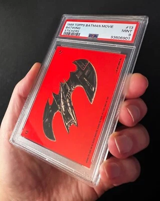1989 Topps Batman Movie Sticker BATWING #13 PSA 9 - POP 4 - None Graded Higher - Image 1 of 3
