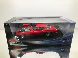 HOTWHEELS 29266 CHEVROLET CORVETTE C2 PRO STREET 1966 -RED 1:18- GOOD IN BOX - Imagen 1 de 8