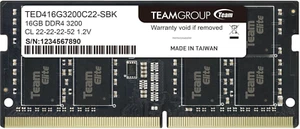 TED416G3200C22-SBK TeamGroup 16GB DDR4-3200MHz PC4-25600 CL22 SoDimm - Picture 1 of 1