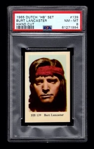 PSA 8 BERT LANCASTER 1965 Dutch "HB" Card #139 HIGHEST EVER GRADED 1/1 - Picture 1 of 2