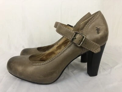 RARE Frye Miranda Ankle US 6.5 M Mary Jane Style Block Heels Brown Leather BX - Image 1 of 4