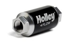 Holley 162-551 Billet Black Fuel Filter 100 GPH 3/8" NPT 100 Micron Pre-Filter - Picture 1 of 1