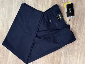 Adidas ClimaLite Flat Front Pro Dry Stretch Navy Blue Golf Pants Men's 38x32 $70 - Picture 1 of 7