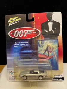 Johnny Lightning 007 James Bond 40th '85 Chevy Corvette White Lightning - Picture 1 of 3