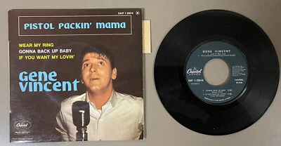45 7" FRENCH EP GENE VINCENT PISTOL PACKIN’ MAMA Foto 1 de 2